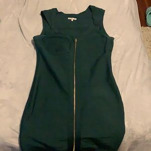 Emerald green fitted dress